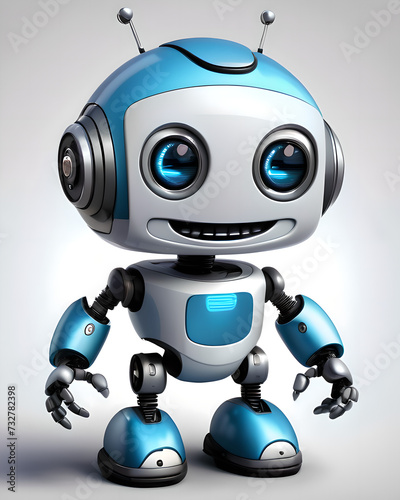 Blue Cartoon Robot  © Edward 