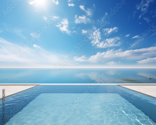Swimming pool sea background © Cristina