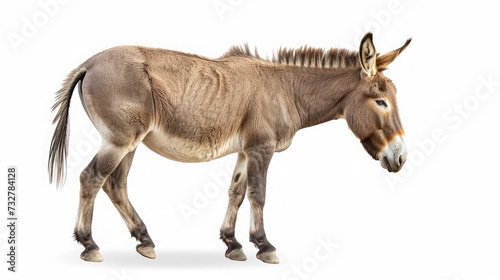 Donkey isolated on white