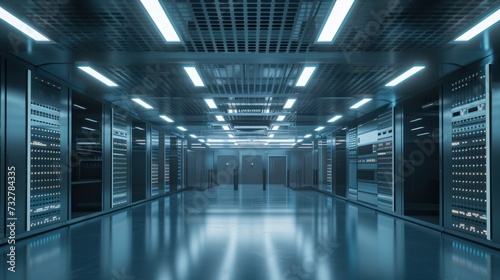 Rendering of an AI computer data center