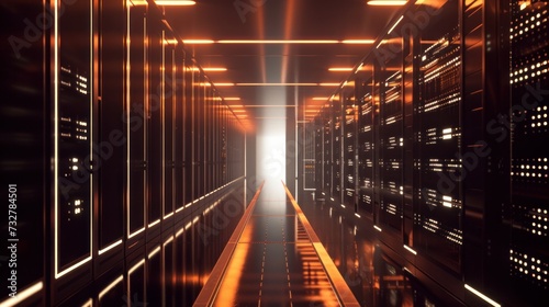 Rendering of an AI computer data center