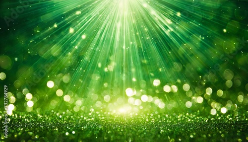 green sparkle defocused rays lights bokeh abstract chistmas background