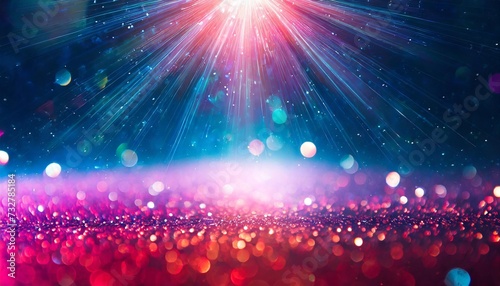 neon color glitter lights with bokeh elegant lens flare abstract background dust sparks background