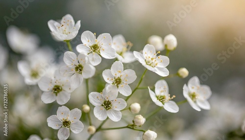 gypsophila little white flowers macro
