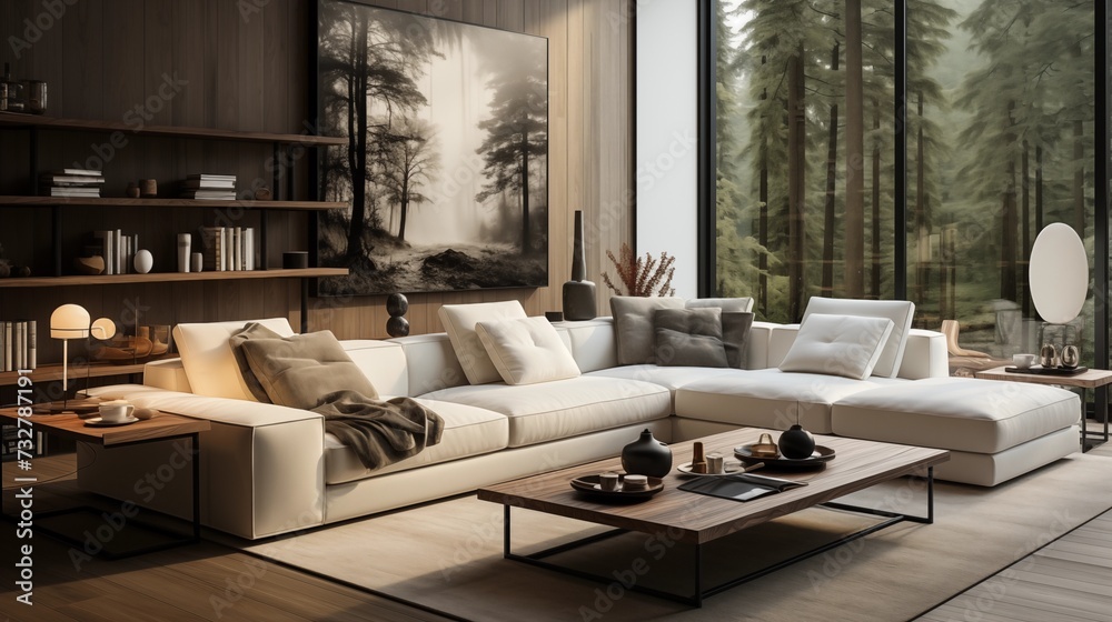 Sleek Monochrome Living Room Sleek Monochrome Living Room