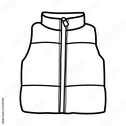 Cropped puffer jacket vector in black and white