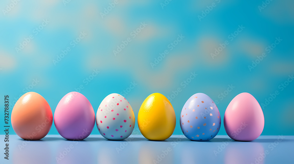 Easter background, many colorful Easter eggs Easter background, many colorful Easter eggs