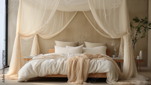 Unembellished Minimalist Bed Canopy