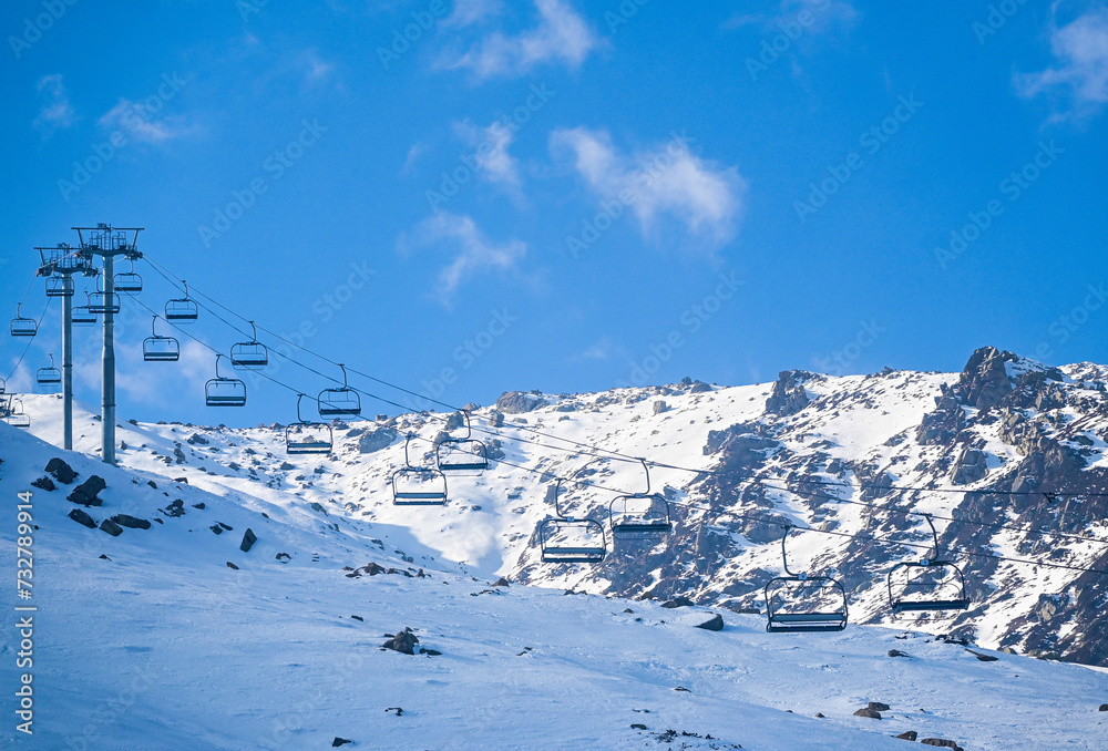 India Kashmir Winter landscape Scenery gulamrg kashmir winter gondola