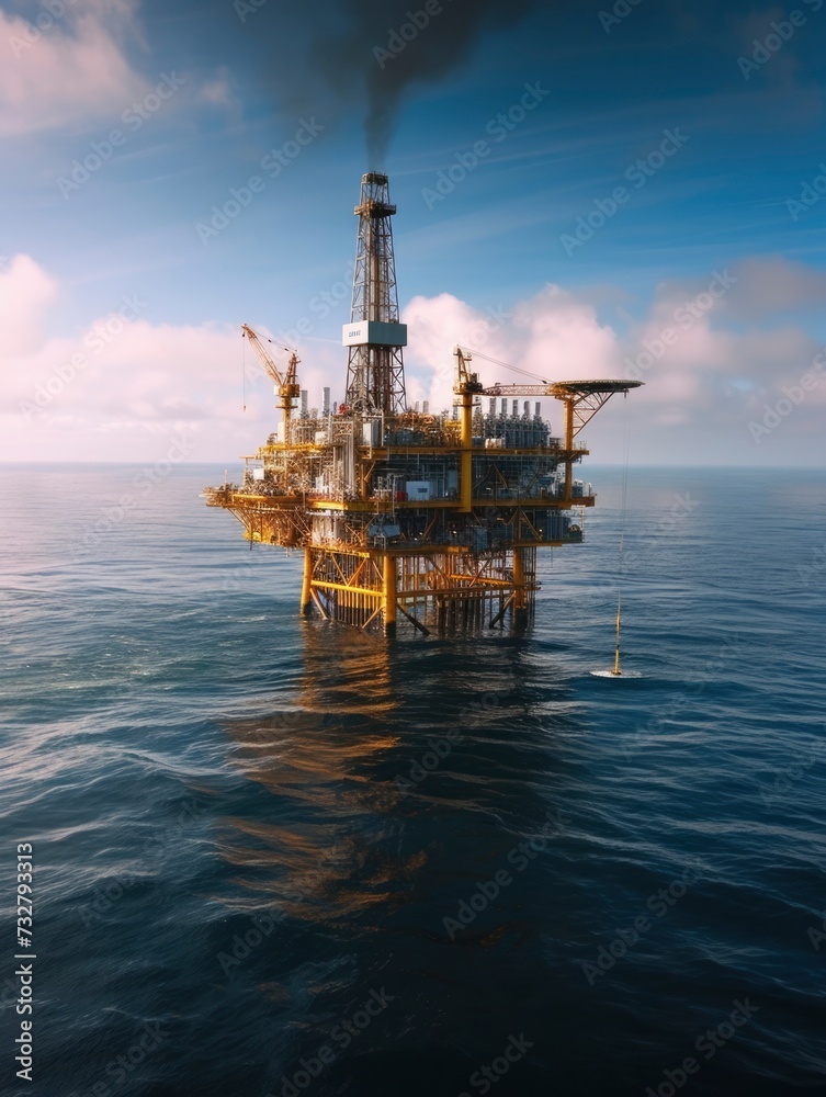 Ocean oil refinery industry