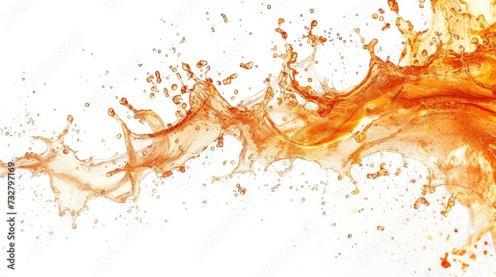 A fiery orange splash spreading wide, ideal for dynamic advertising backgrounds or energetic design elements