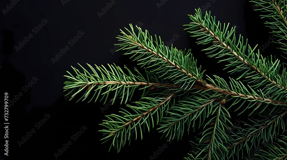 Fototapeta premium seamless background with coniferous branches pattern, coniferous, fir, 