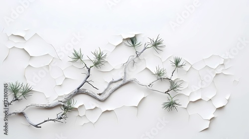 seamless background with coniferous branches pattern, coniferous, fir, 