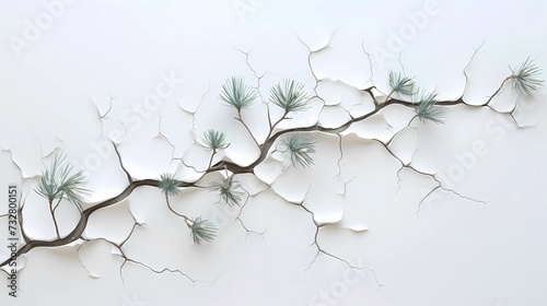 seamless background with coniferous branches pattern, coniferous, fir, 