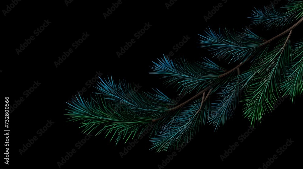 seamless background with coniferous branches pattern, coniferous, fir, 