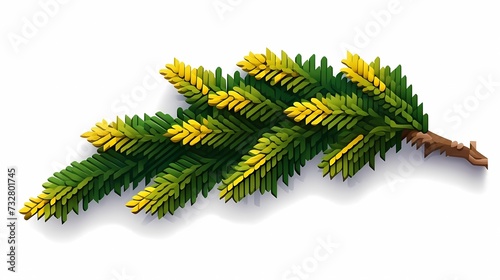 seamless background with coniferous branches pattern, coniferous, fir, 