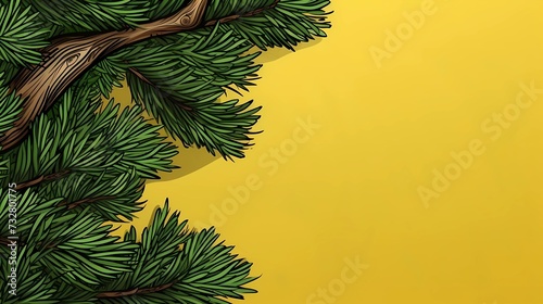 seamless background with coniferous branches pattern, coniferous, fir, 