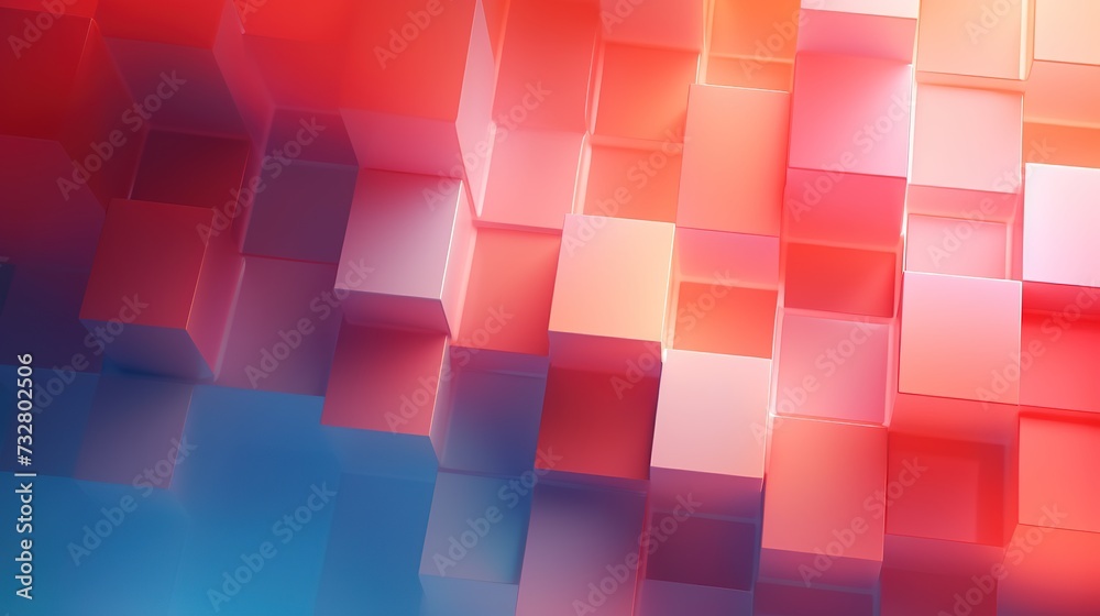 3D illustration.Trendy simple geometric color gradient abstract background. Geometric dynamic shapes. Technology digital template with shadows and lights on gradient background, generstive ai 3D illustration.Trendy simple geometric color gradient abstract background. Geometric dynamic shapes. Technology digital template with shadows and lights on gradient background, generstive ai