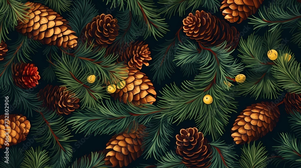 seamless background with coniferous branches pattern, coniferous, fir, seamless background with coniferous branches pattern, coniferous, fir,