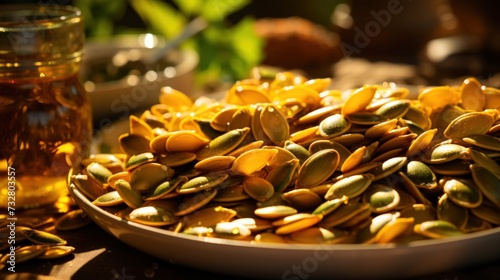 Styrian Pumpkin Seed Oil Salad. Best For Banner, Flyer, and Poster