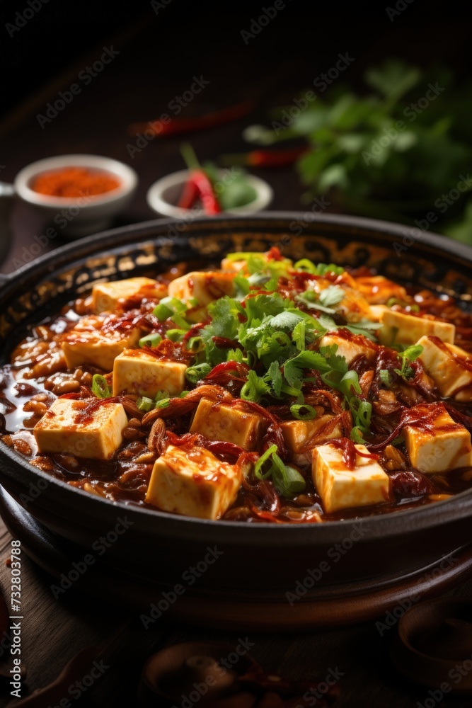 Szechuan Mapo Tofu. Best For Banner, Flyer, and Poster Szechuan Mapo Tofu. Best For Banner, Flyer, and Poster