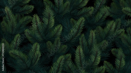 seamless background with coniferous branches pattern  coniferous  fir  