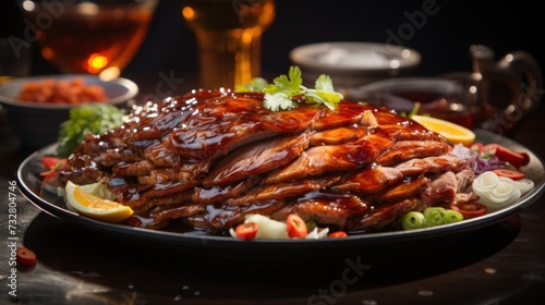 Peking Duck with Hoisin Drizzle. Best For Banner, Flyer, and Poster