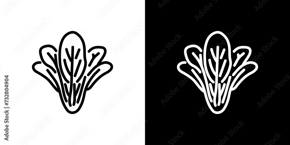 Obraz premium 春野菜の小松菜アイコン