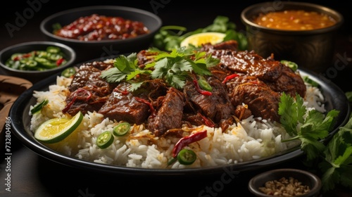 Rendang Indonesian style. Best For Banner, Flyer, and Poster