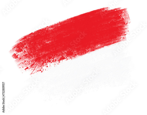 monaco flag with paint strokes