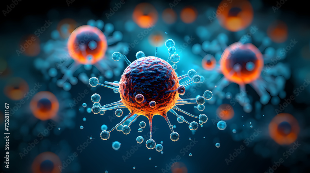Macroscopic observation of organisms bacteria and cells and viruses under laboratory microscope Macroscopic observation of organisms bacteria and cells and viruses under laboratory microscope