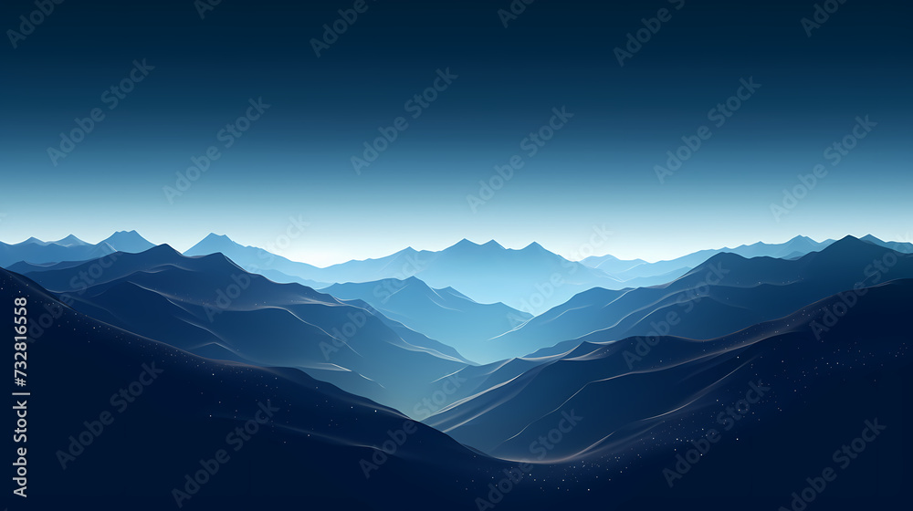 Fototapeta premium Majestic mountains, panoramic peaks PPT background