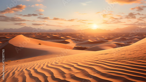 Desert background  desert landscape photography with golden sand dunes