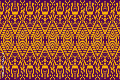 Ikat pattern native pattern black traditional sarong pattern Abstract Geometric Triangular squares lined up at the bottom black gold color Design for textiles prints fabric patterns carpets