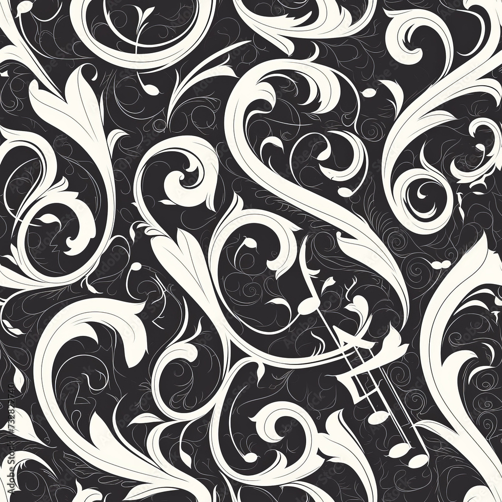 abstract patterns music, Seamless tile pattern AI art abstract patterns music, Seamless tile pattern AI art