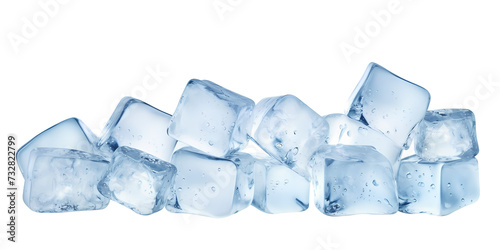 Fresh ice cube cutout photo