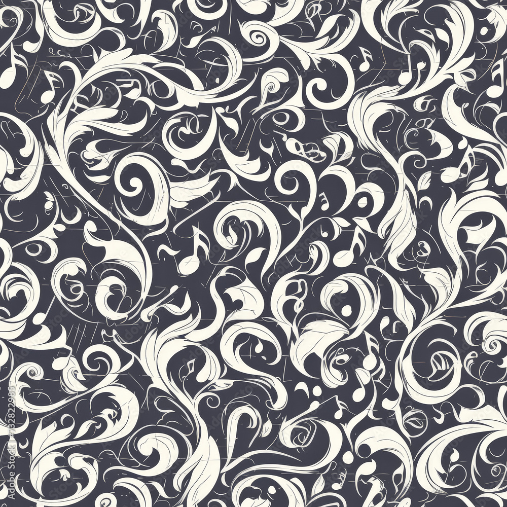 abstract patterns music, Seamless tile pattern AI art abstract patterns music, Seamless tile pattern AI art