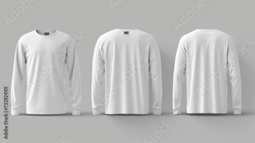 Blank white long sleeve t-shirt for template. photo