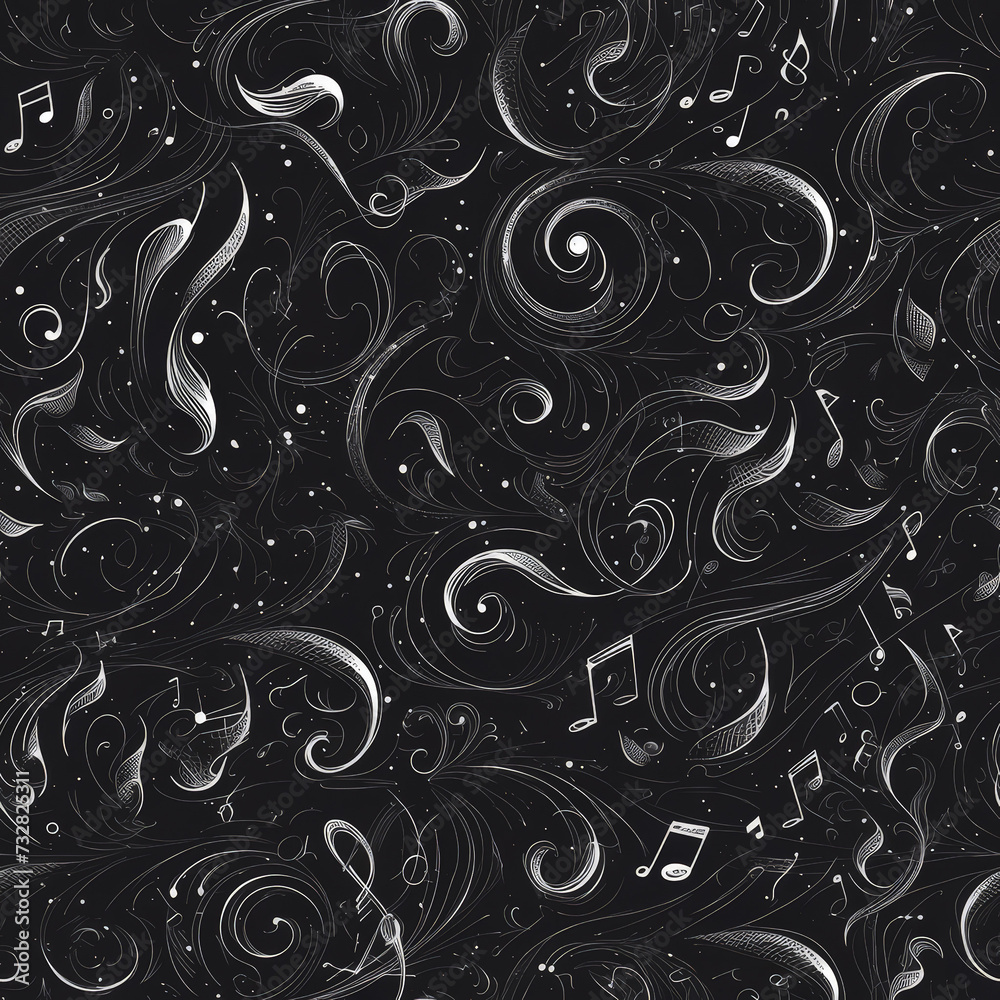 abstract patterns music, Seamless tile pattern AI art abstract patterns music, Seamless tile pattern AI art