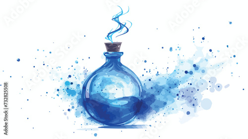 Blue magic potion vector design. Vector illustration.