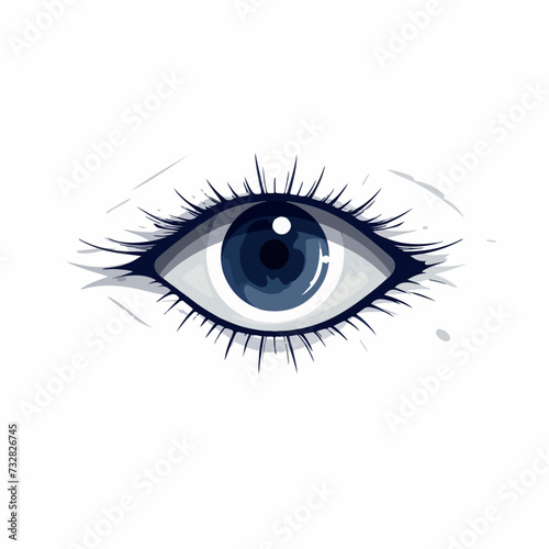 Eye in cartoon, doodle style. Image for t-shirt, web, mobile apps and ui. Isolated 2d vector illustration in logo, icon, sketch style, Eps 10. AI Generative