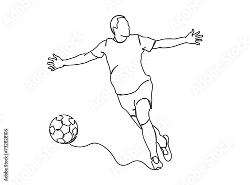 Football Player Single Line Drawing Ai, EPS, SVG, PNG, JPG zip file