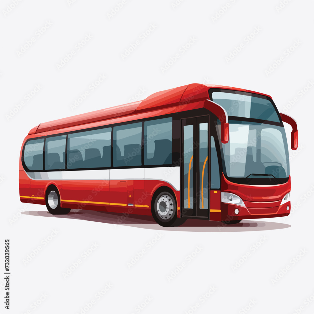 Illustration of bus icon on transparent background.