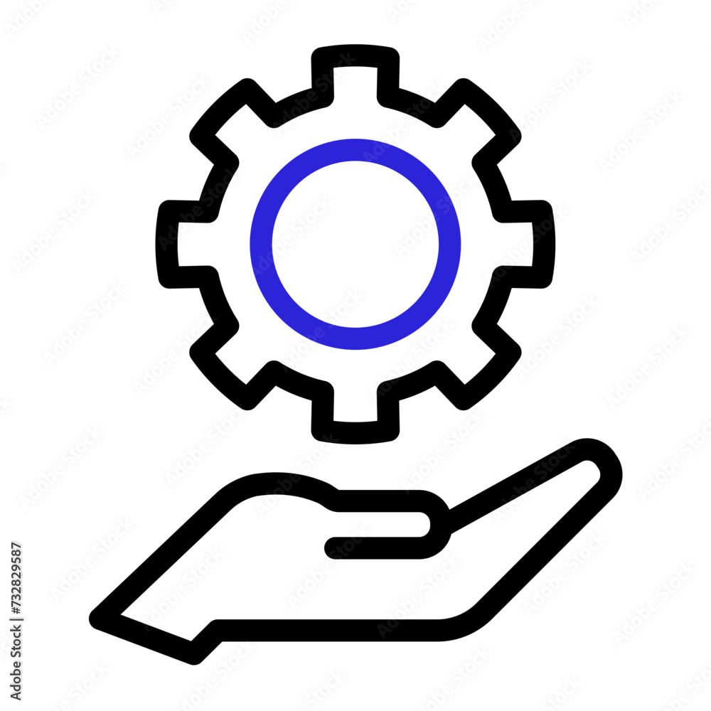 This is the Cogwheel icon from the Online Marketing icon collection with an Outline Color style This is the Cogwheel icon from the Online Marketing icon collection with an Outline Color style