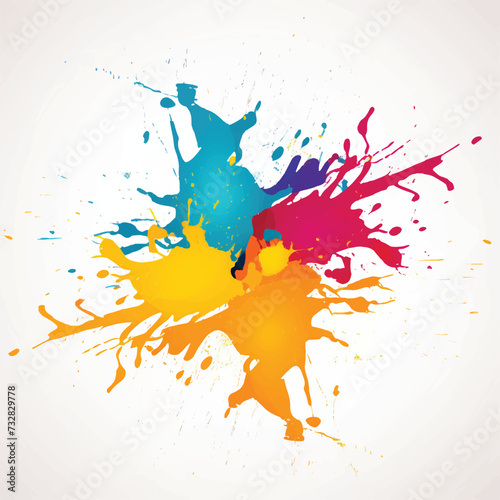 Illustration of Holi background with colorful.