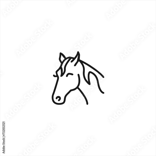 Fototapeta Naklejka Na Ścianę i Meble -  Illustration vector graphic of horses head  icon