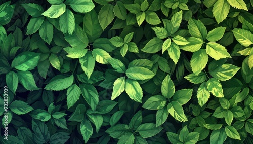 Lush green leaves close-up for an eco-friendly garden © ColdFire