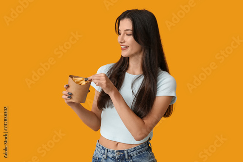 Beautiful young woman with ...