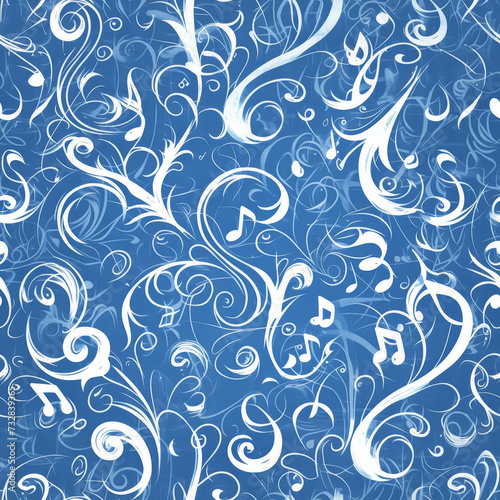 abstract patterns music, Seamless tile pattern AI art