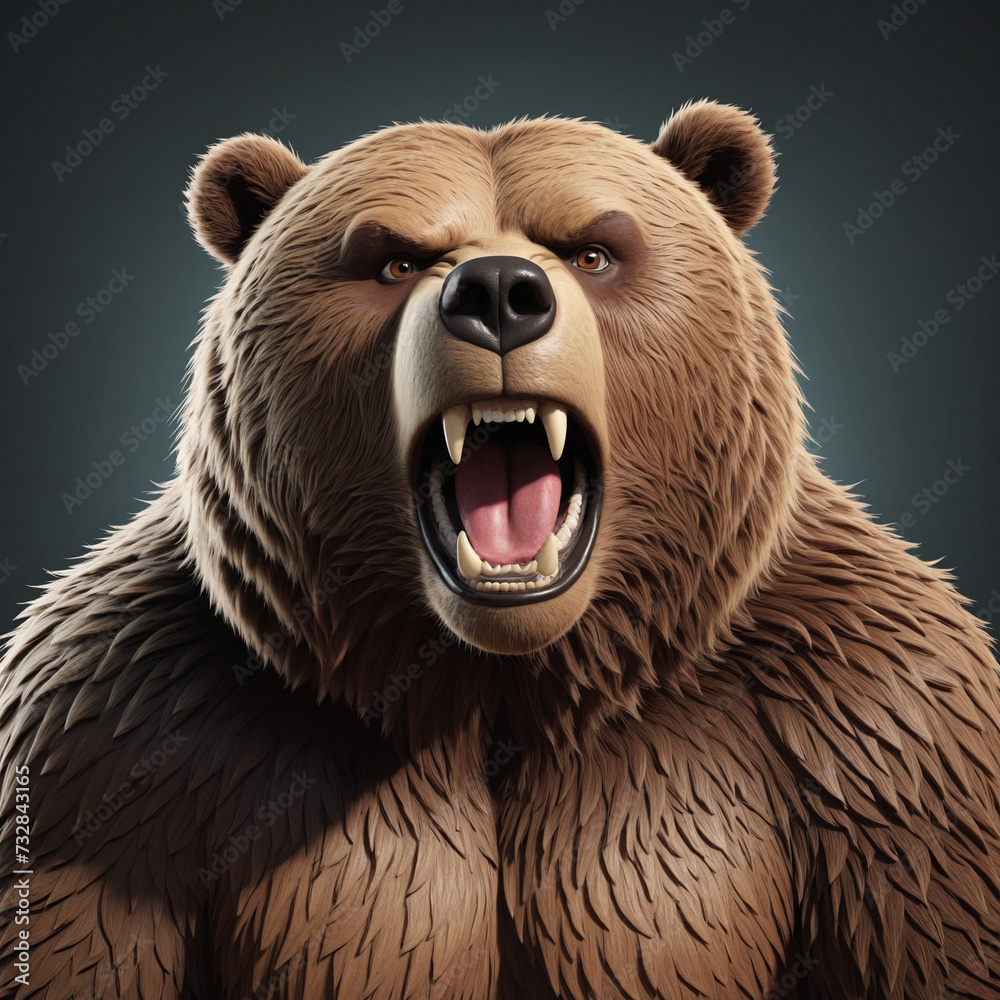 Angry bear cartoon Angry bear cartoon